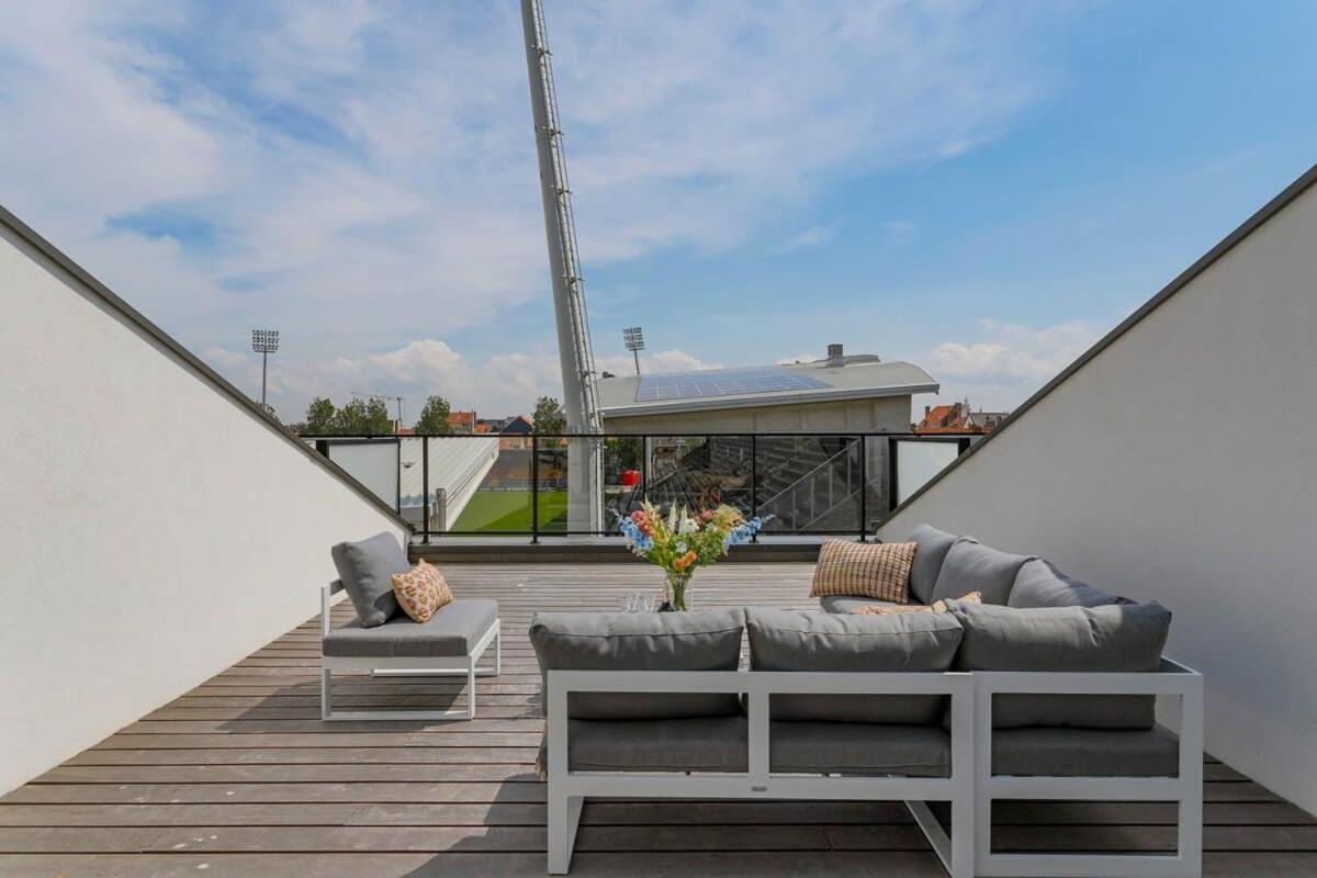 Family House With Stunning Roof Terrace Overlooking The Diaz Arena Ostende Exterior foto